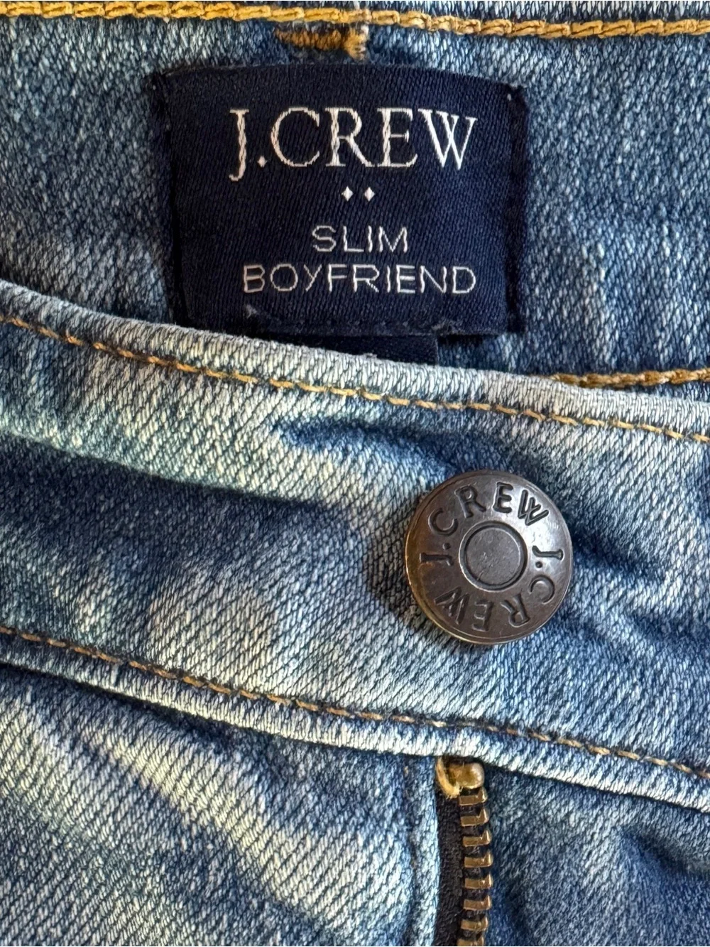J.Crew Slim Boyfriend Jeans BF862 Raw Hem Faded Med Wash (26)